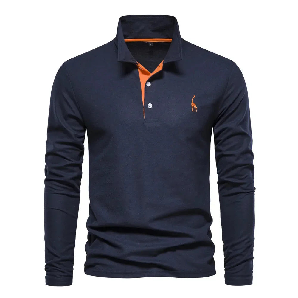 Men's Long Sleeve Polo Shirt – Classic Design