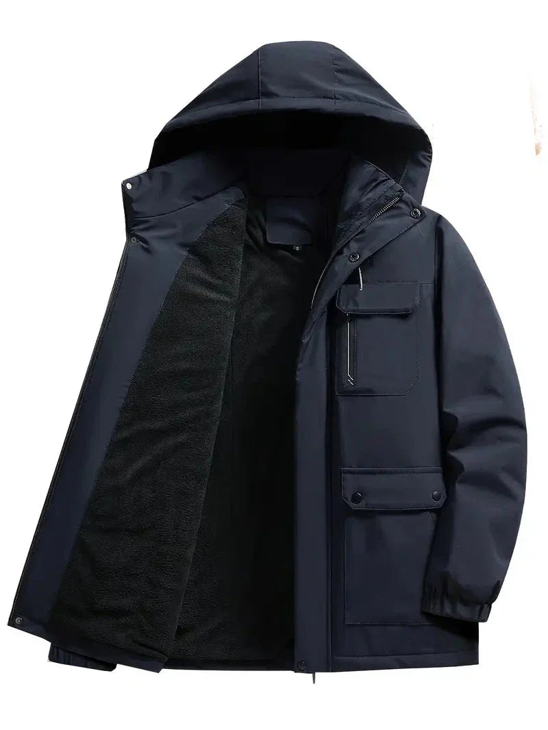 Men's Winter Parka Jacket – Regular Fit with Hood