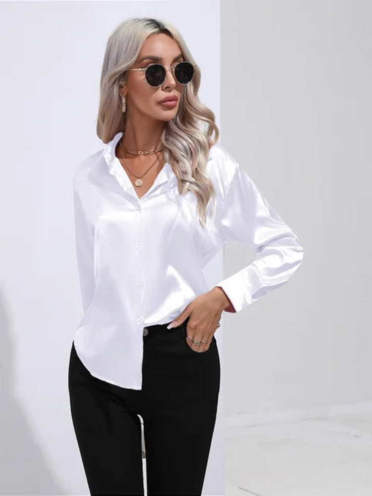 Alana | Women's Satin Blouse | Loose