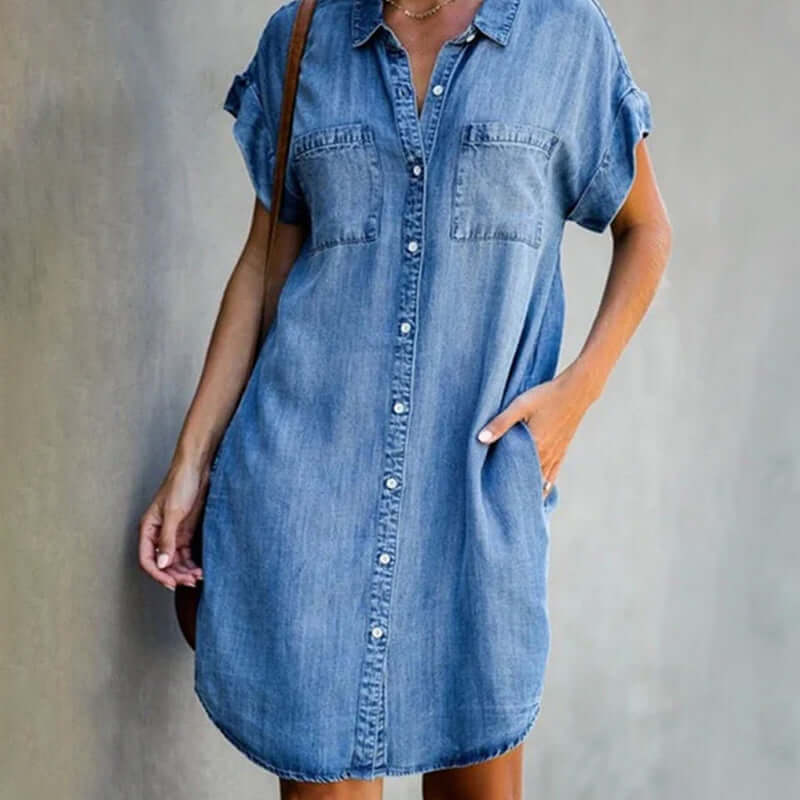 Abigail | Women’s Denim Shirt Dress | Casual Elegance