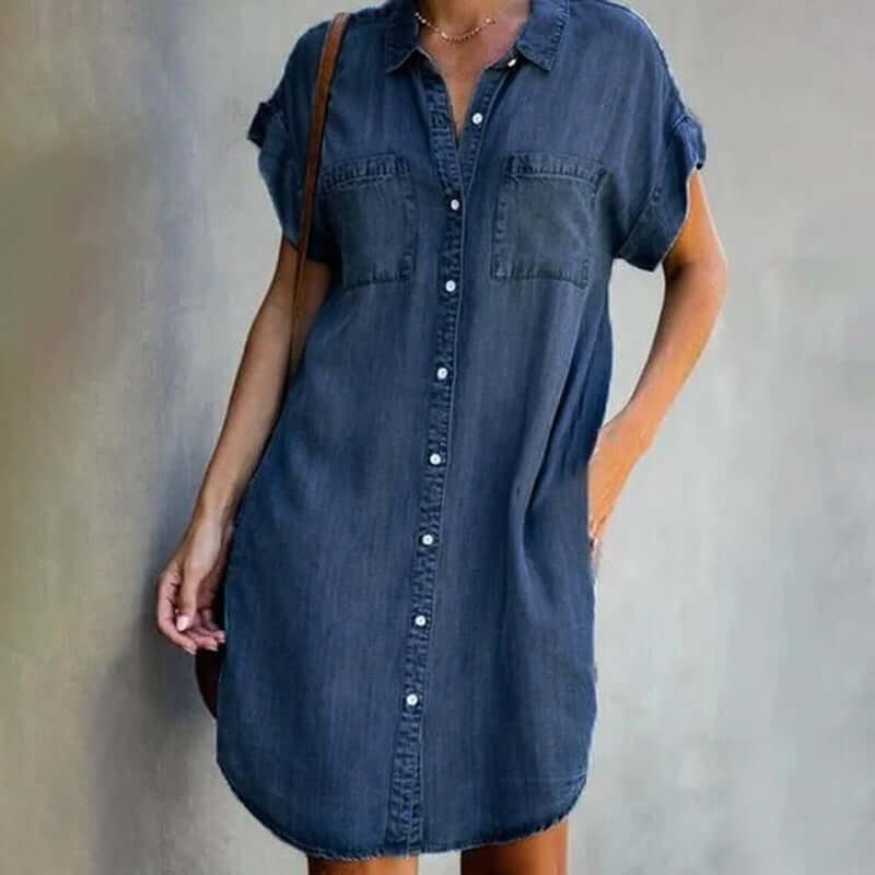 Abigail | Women’s Denim Shirt Dress | Casual Elegance