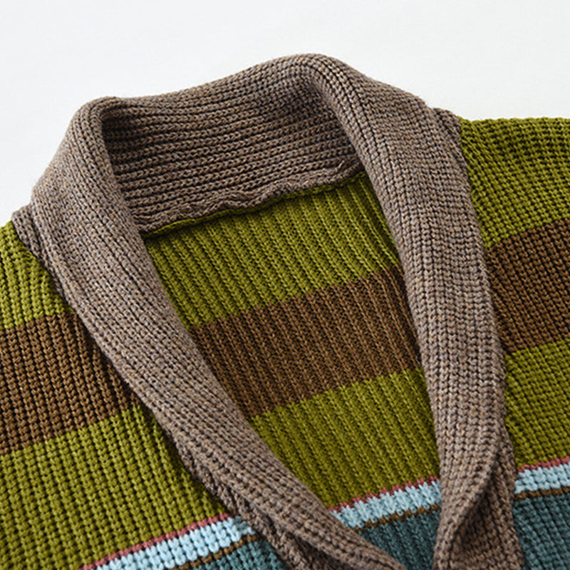 Men's cardigan jacket | Contrasting lapels