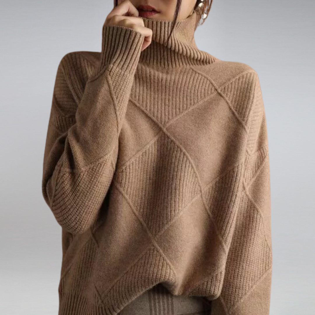 Evelora – Cashmere Turtleneck Jumper for Women