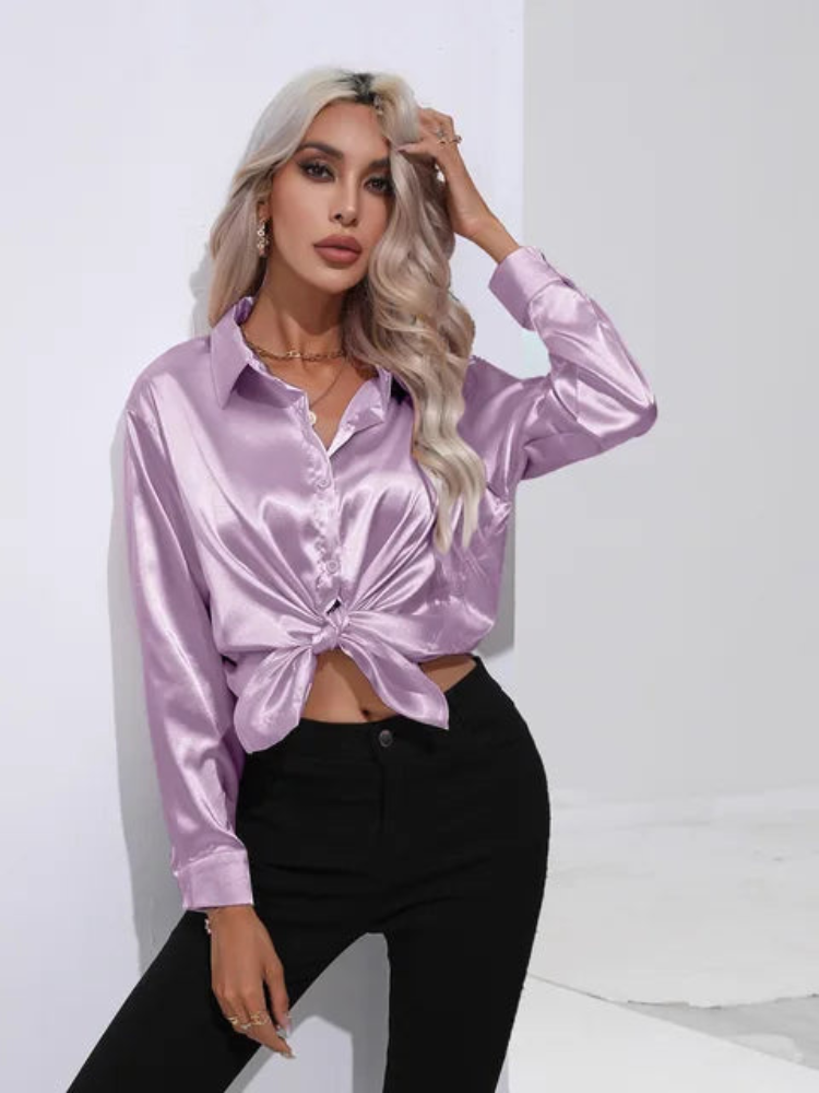 Alana | Women's Satin Blouse | Loose