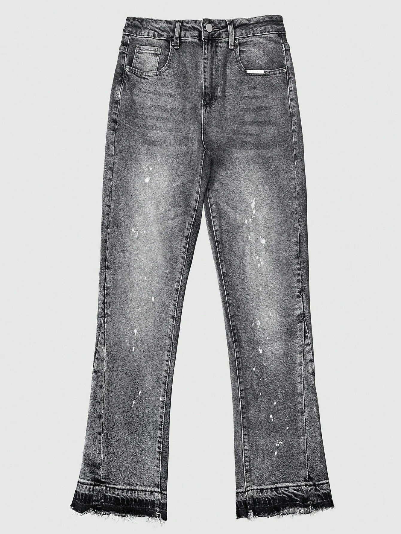 Men's straight leg jeans – frayed finish