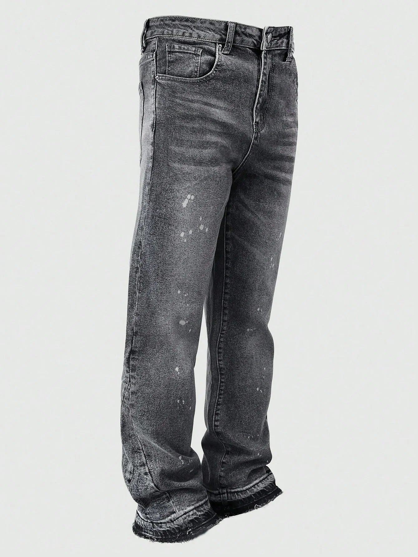 Men's straight leg jeans – frayed finish
