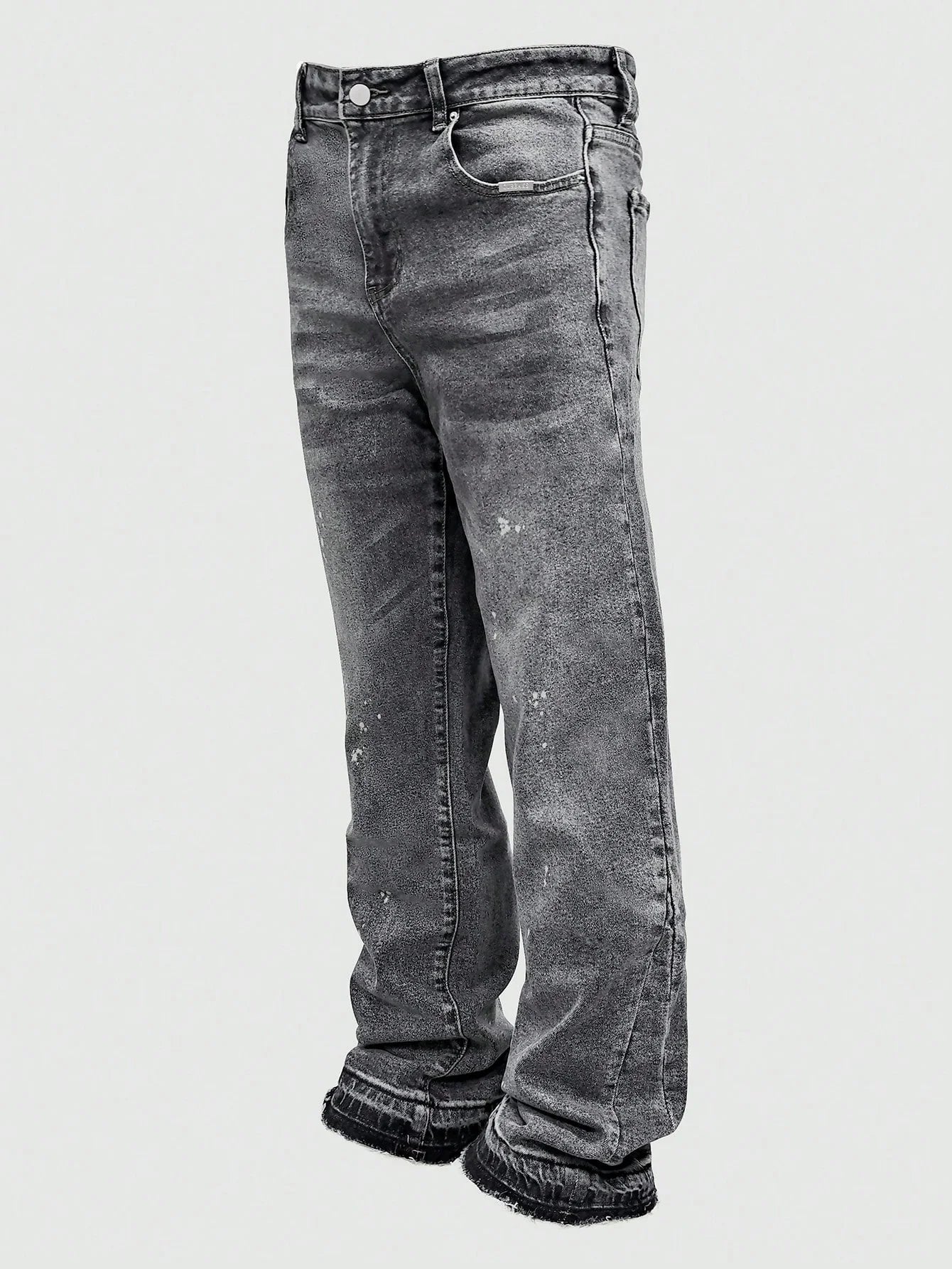 Men's straight leg jeans – frayed finish
