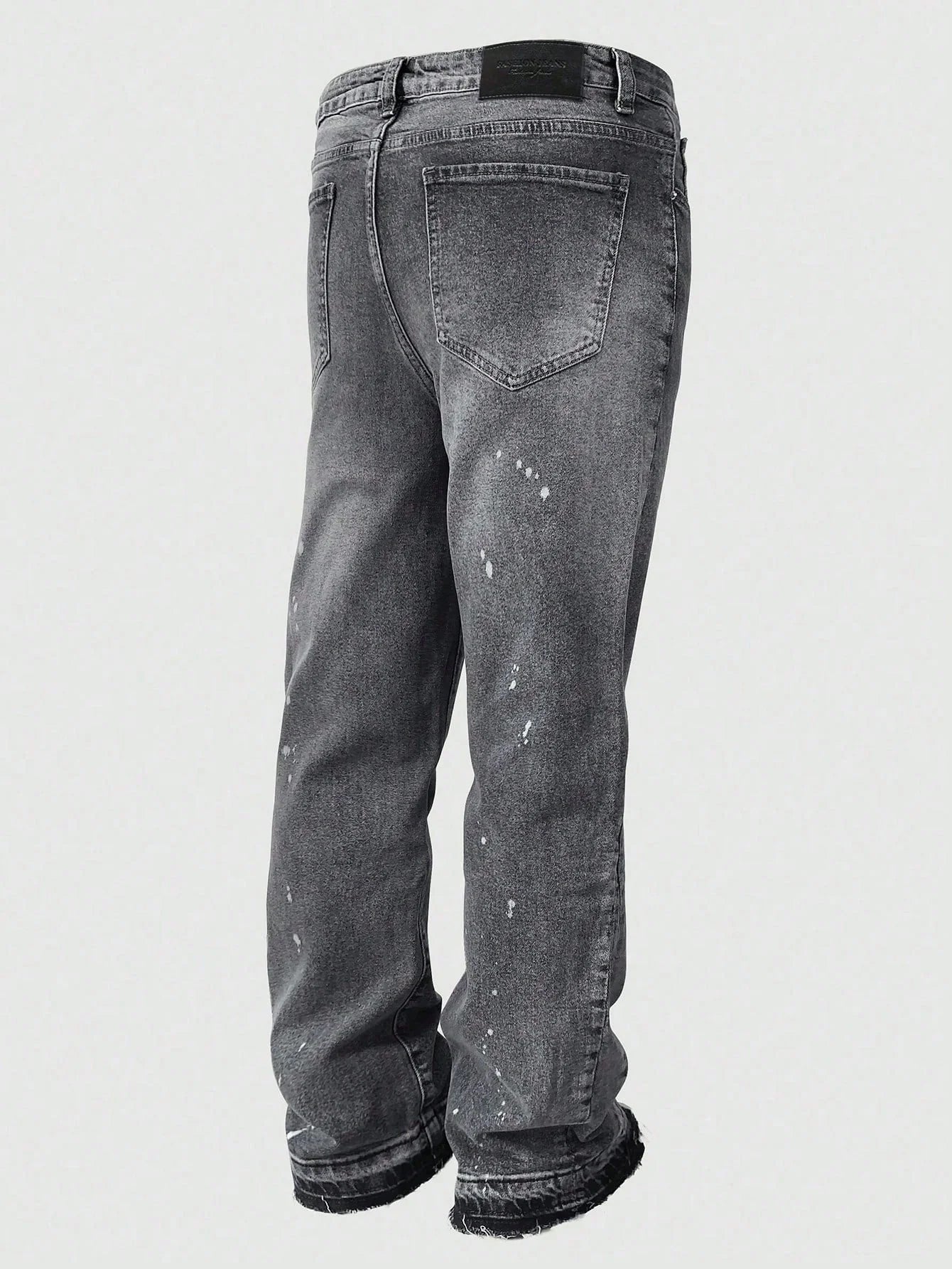 Men's straight leg jeans – frayed finish