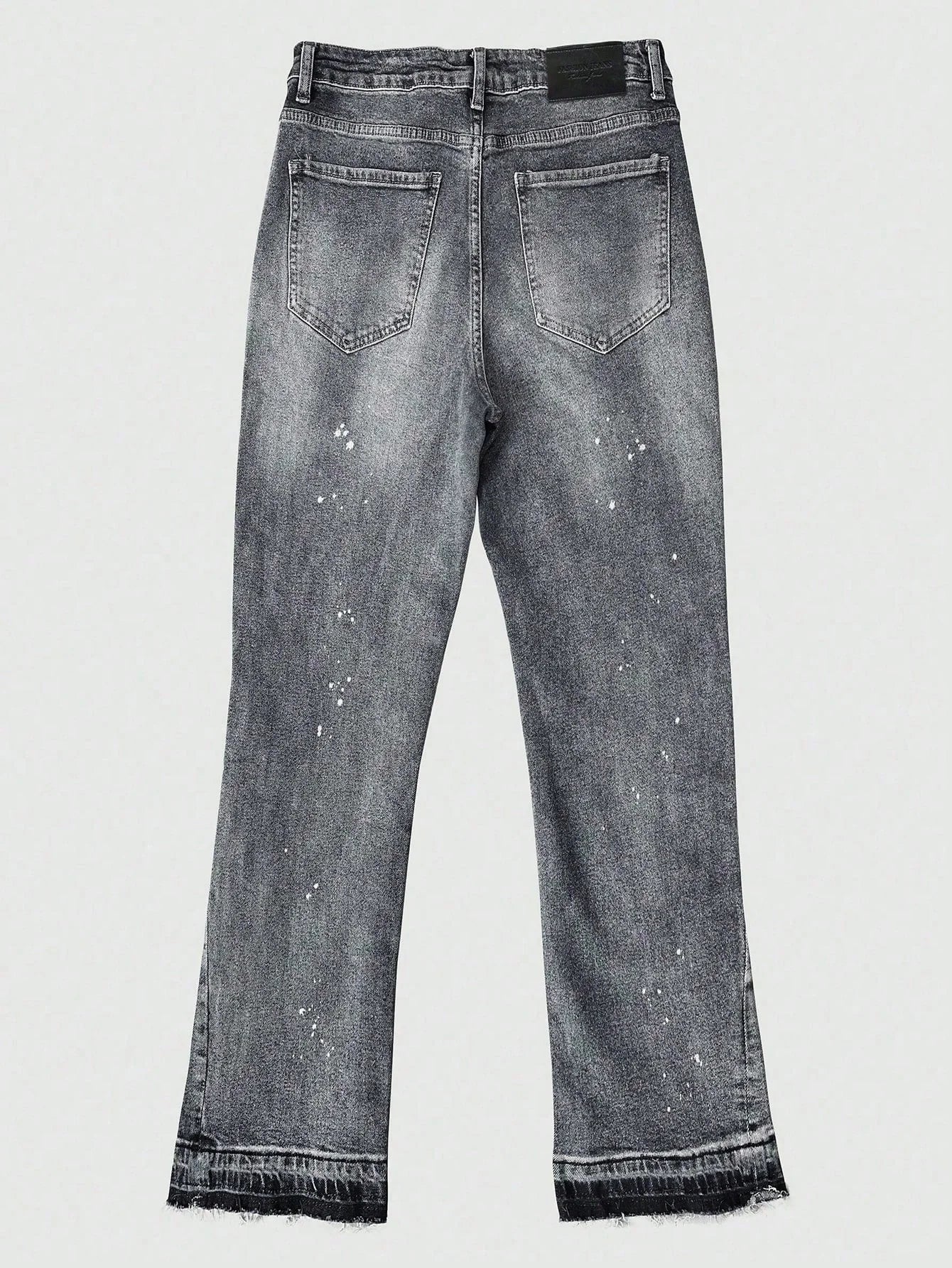 Men's straight leg jeans – frayed finish