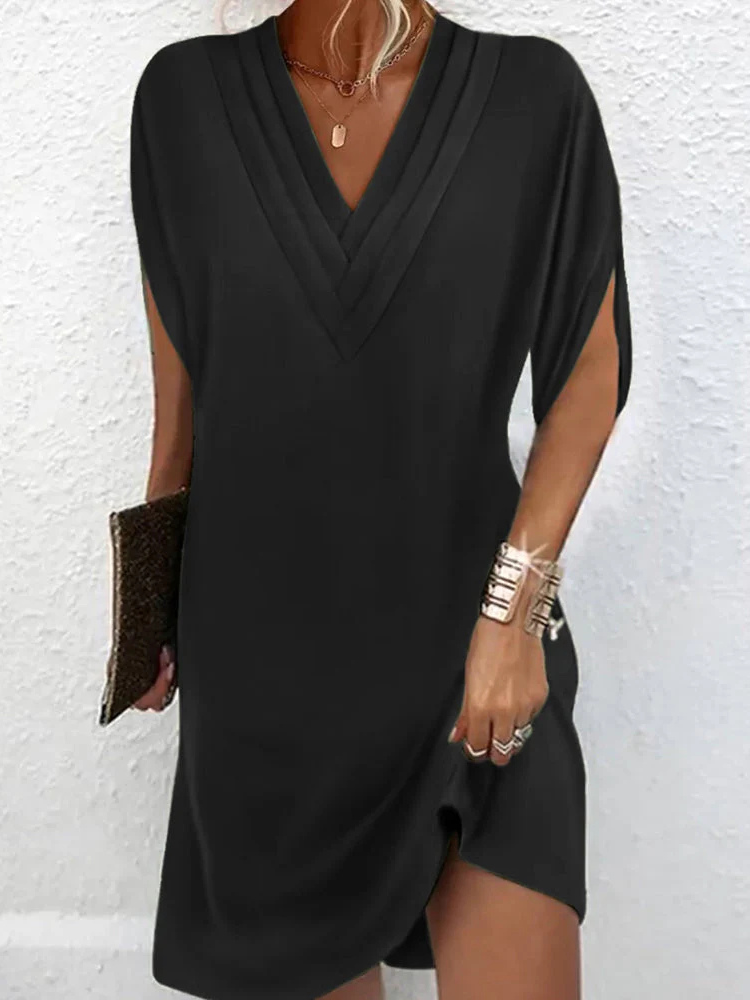 Maribel | Women’s Midi Dress | Slit-Sleeve