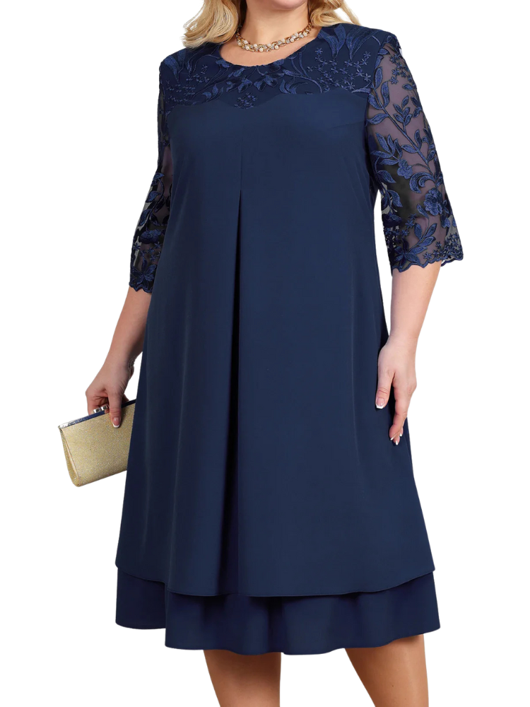 Valentia | Women’s Dress | Embroidered Plus Size Banquet Elegant