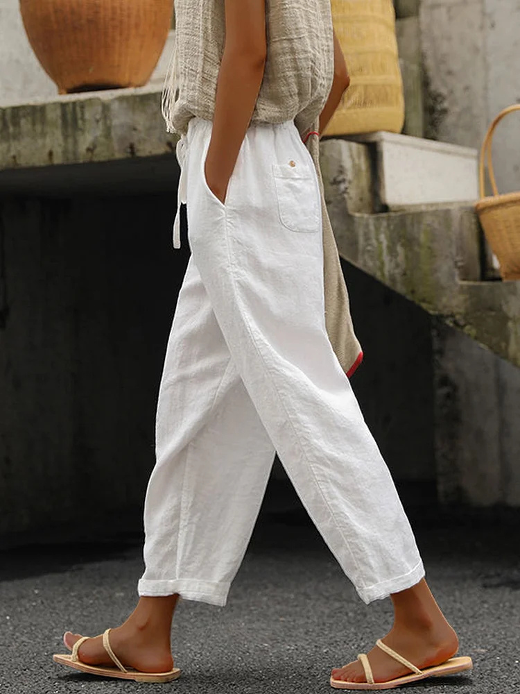 Elora | Women’s Cotton Pants | Relaxed & Timeless