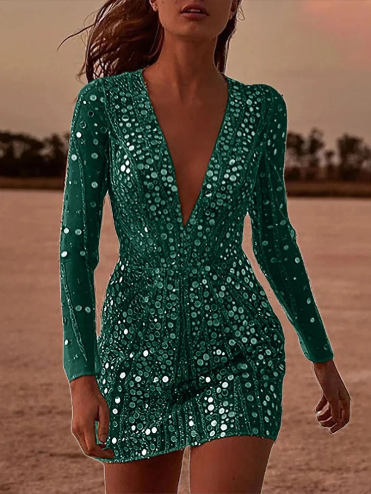 Melina | Women’s Sequin Cocktail Dress | Elegant & Radiant