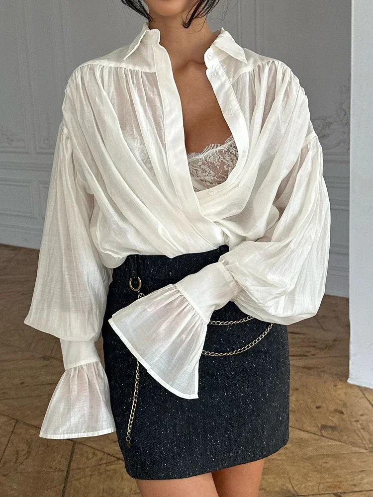 Serenya | Women’s Blouse | Sheer Patchwork