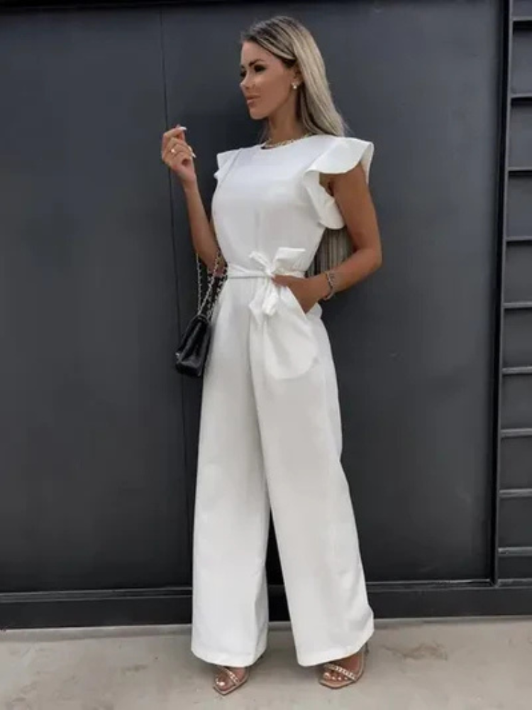Athena | Women’s Ruffled Sleeve Jumpsuit | Elegant & Versatile