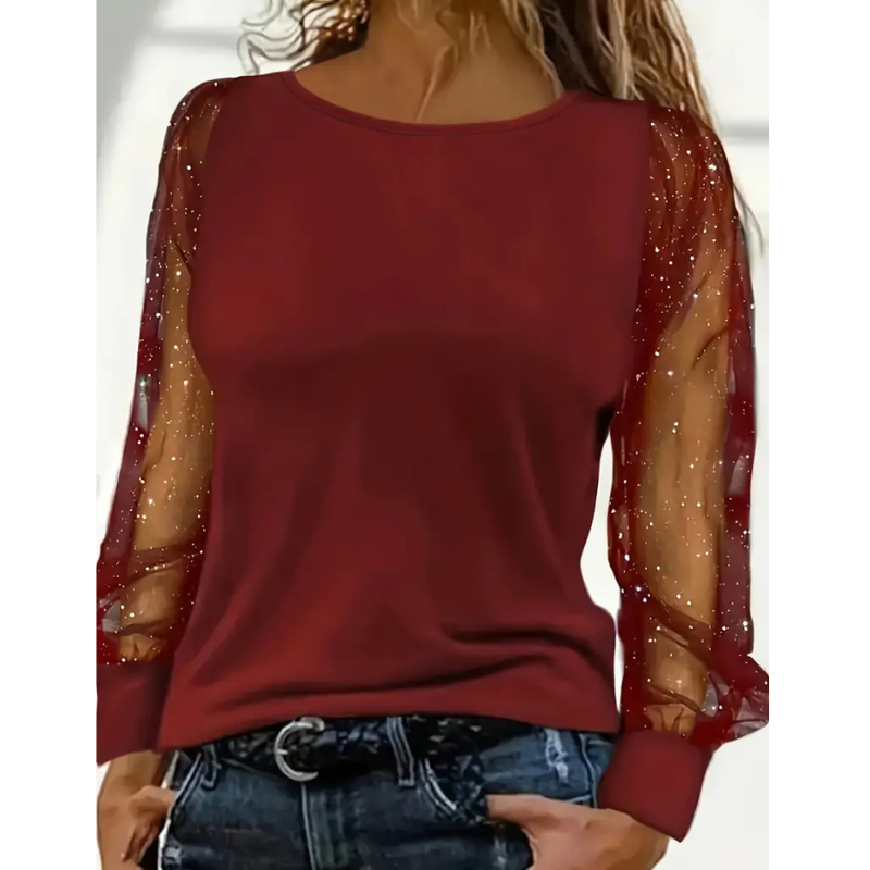 Adele | Women’s Lace Sleeve Blouse | Chic & Elegant