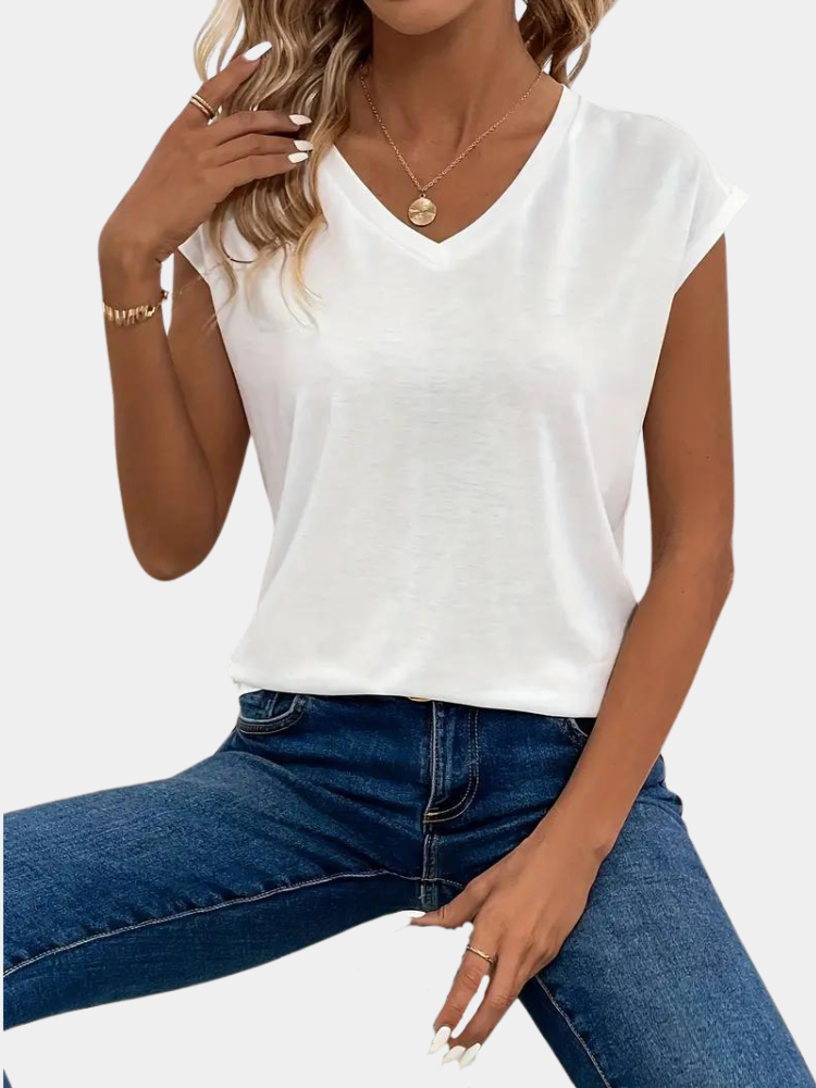 Talia | Women’s Casual Top | Soft V-Neck