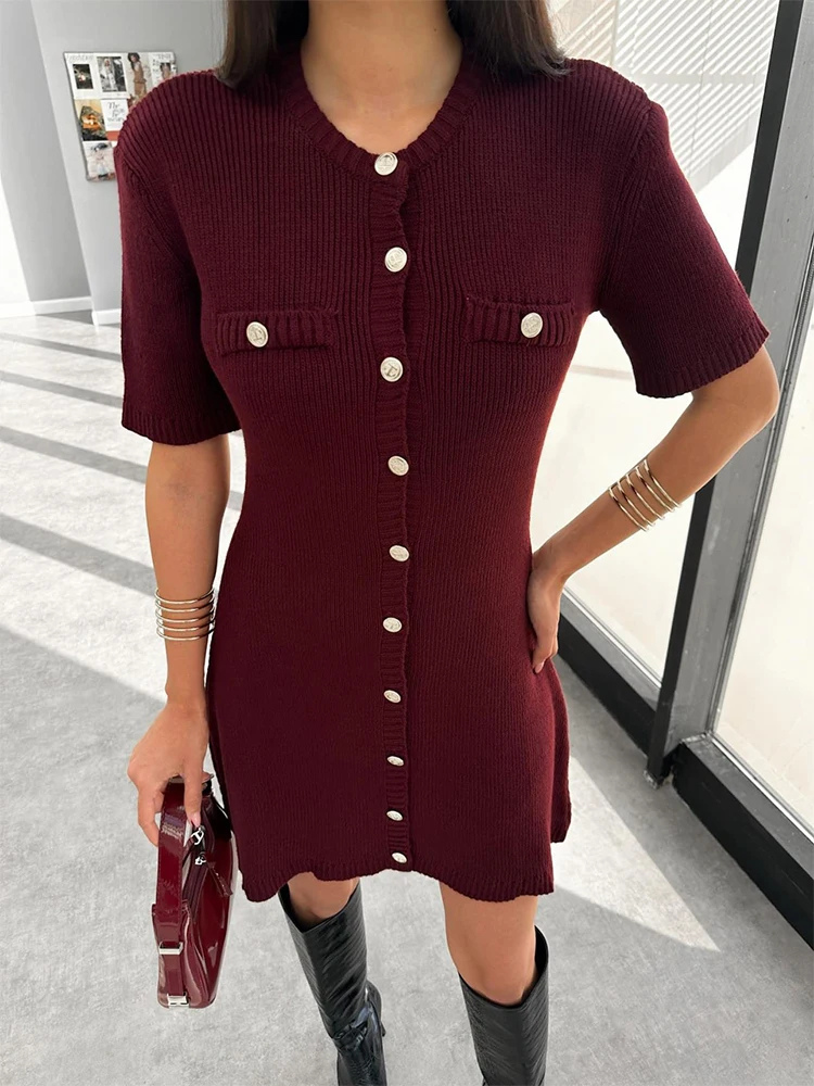 Trendix | Women’s Mini Dress | Ribbed Knit Bodycon