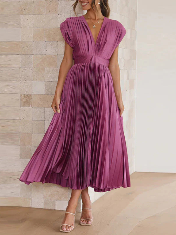 Éline | Women’s Midi Dress | V-Neck