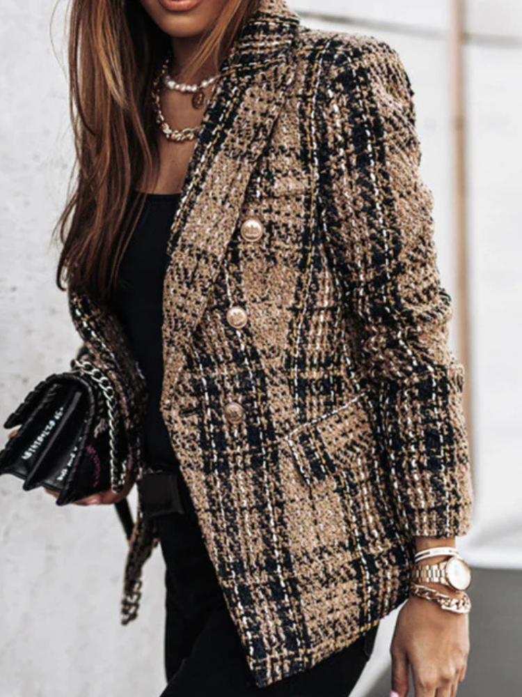 Ivy | Women’s Blazer | Checked Double-Breasted Style