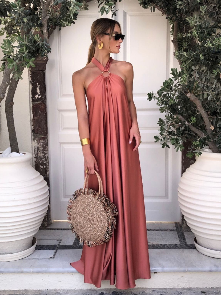 Selene | Women’s Satin Dress | Sleeveless and Elegant