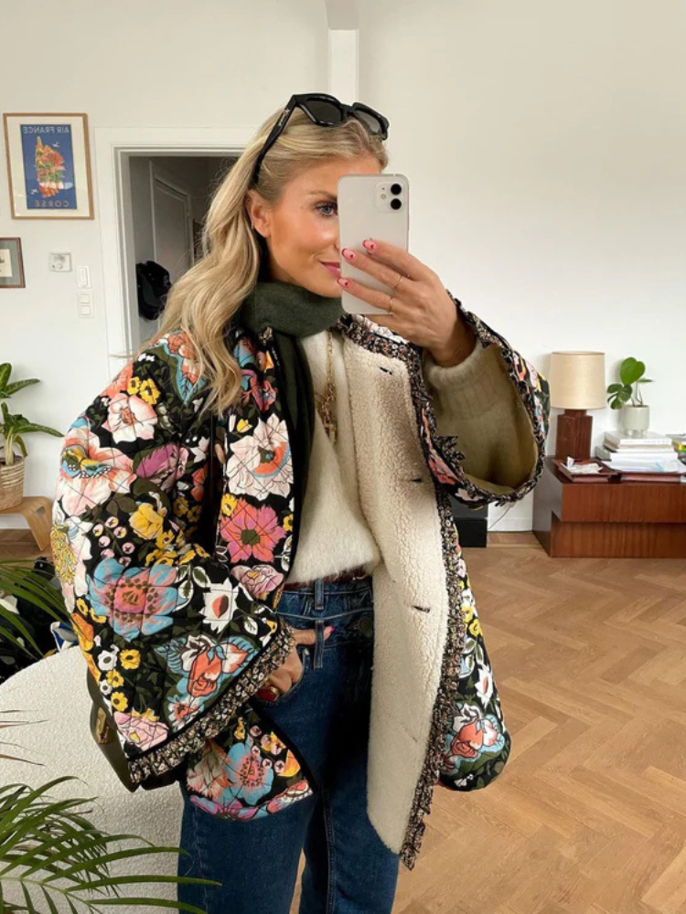 Freya | Women’s Floral Jacket | Waterproof & Bohemian