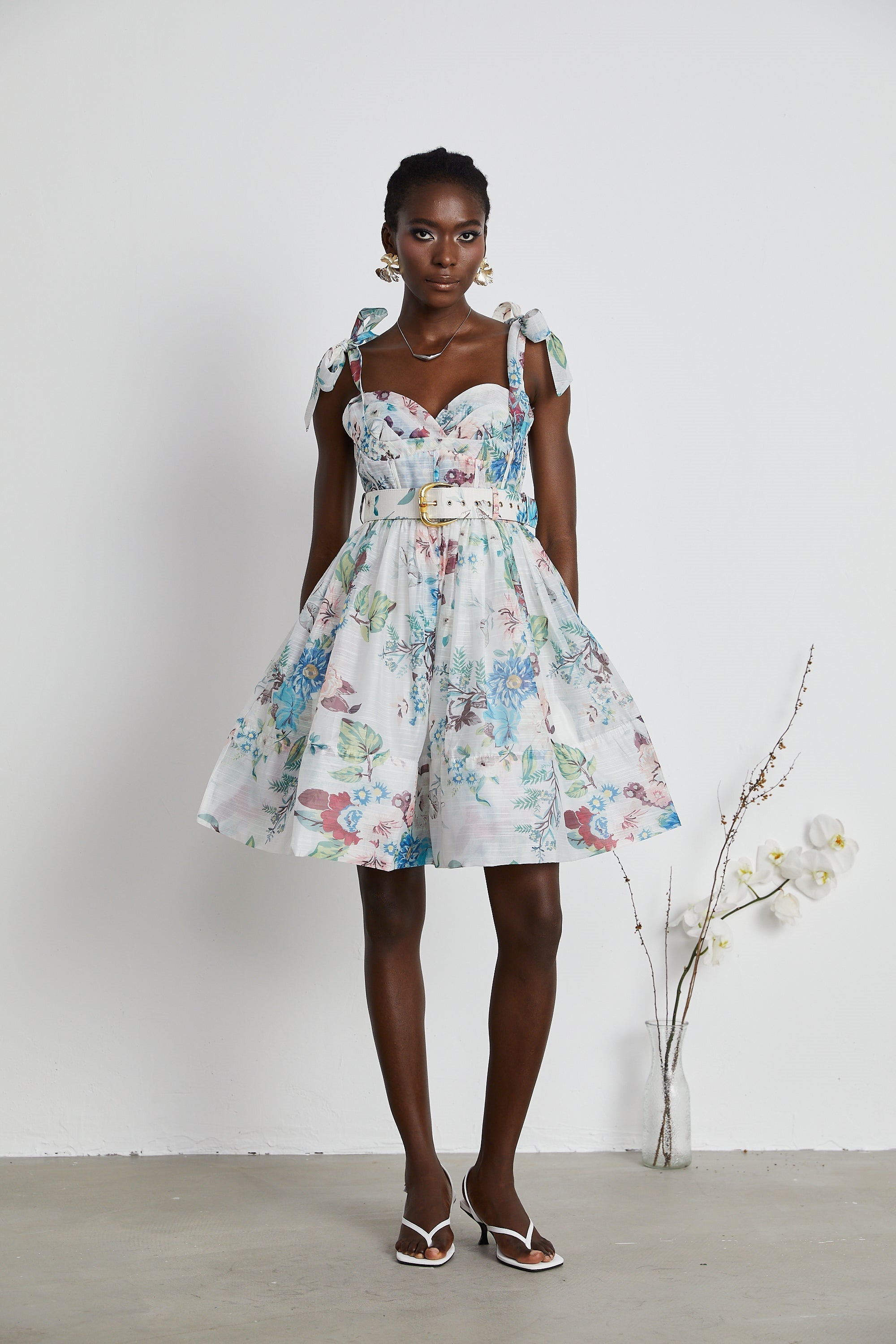 Floral Mini Dress | Tie-Strap | Feminine & Flowy