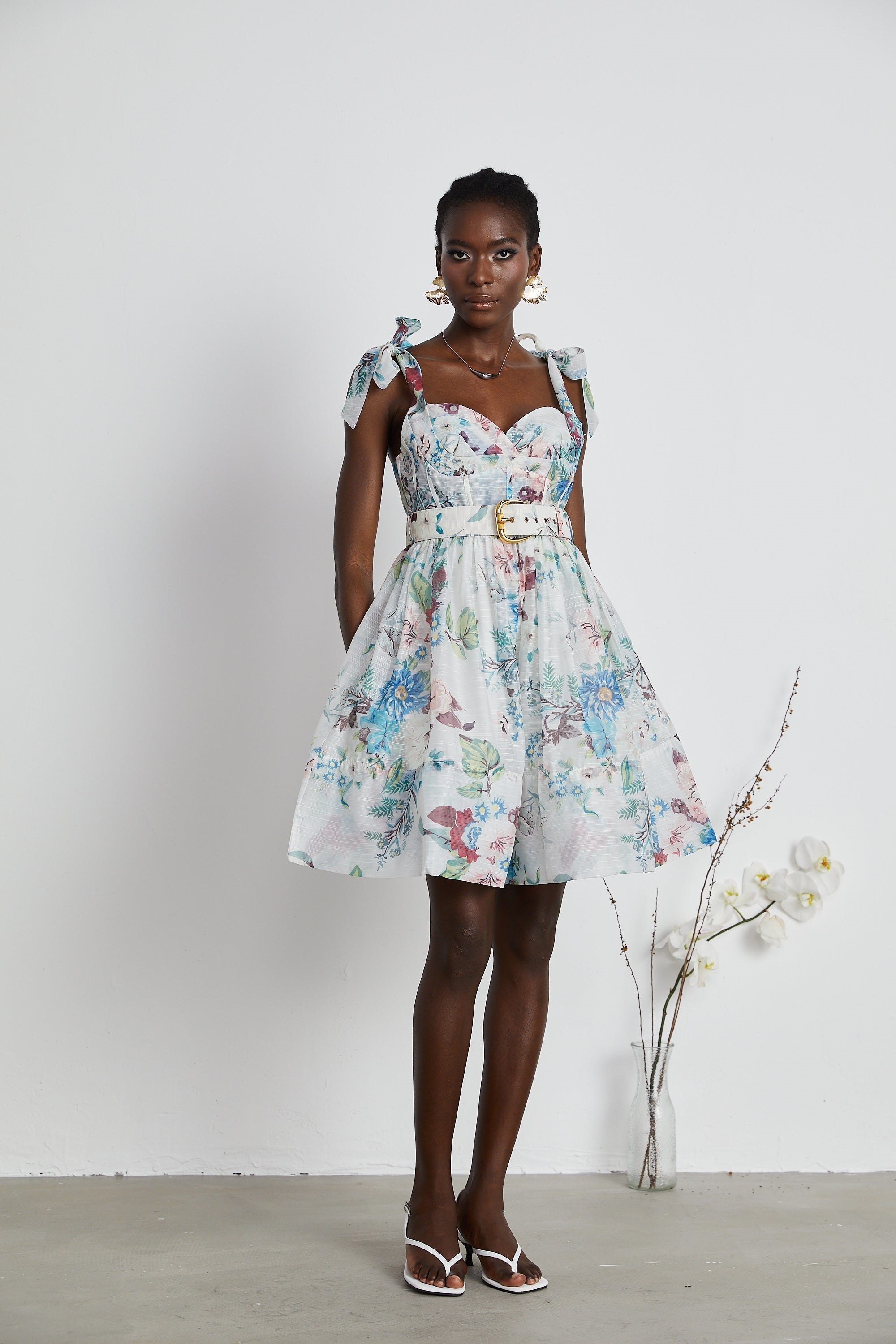 Floral Mini Dress | Tie-Strap | Feminine & Flowy
