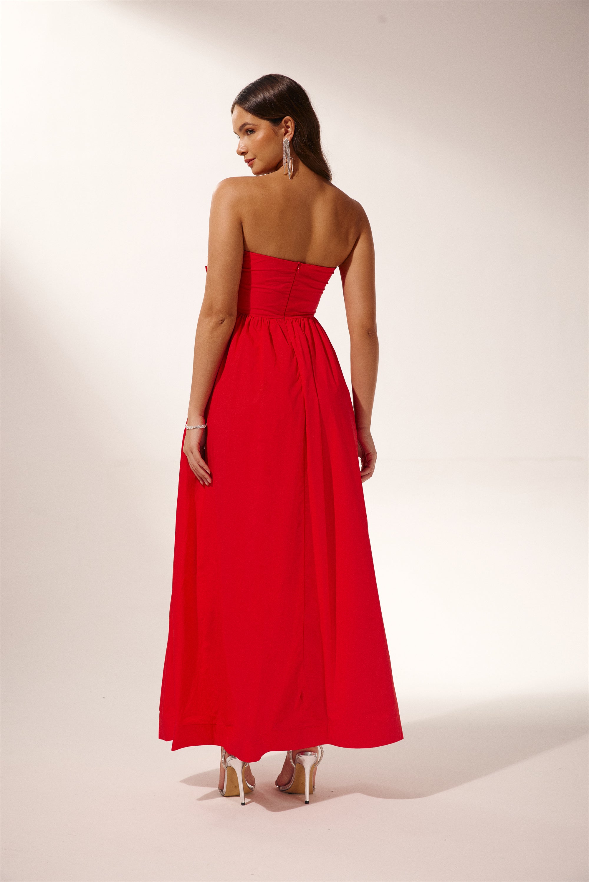 Strapless Rose Maxi Dress | Elegant & Romantic | Perfect for Special Occasions