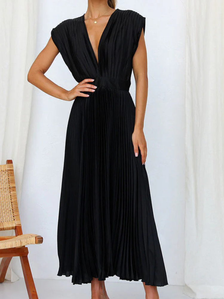Éline | Women’s Midi Dress | V-Neck