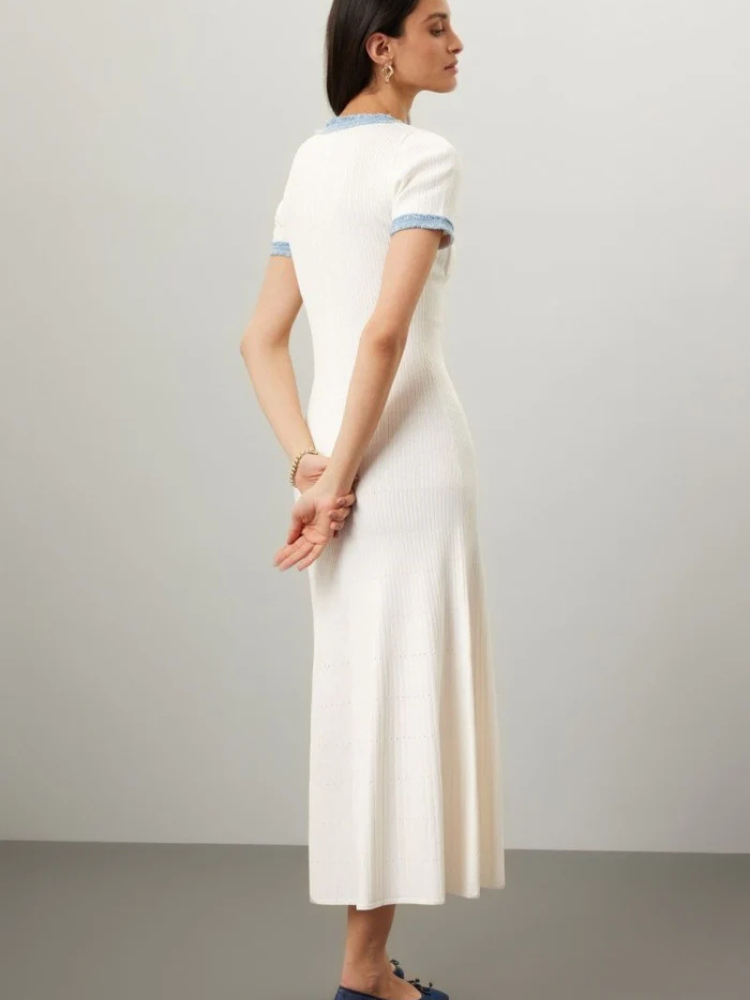 June | Women’s Shirt Dress | Knit Midi Round Neck