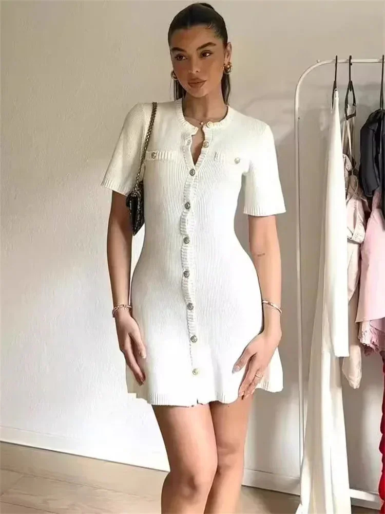 Trendix | Women’s Mini Dress | Ribbed Knit Bodycon