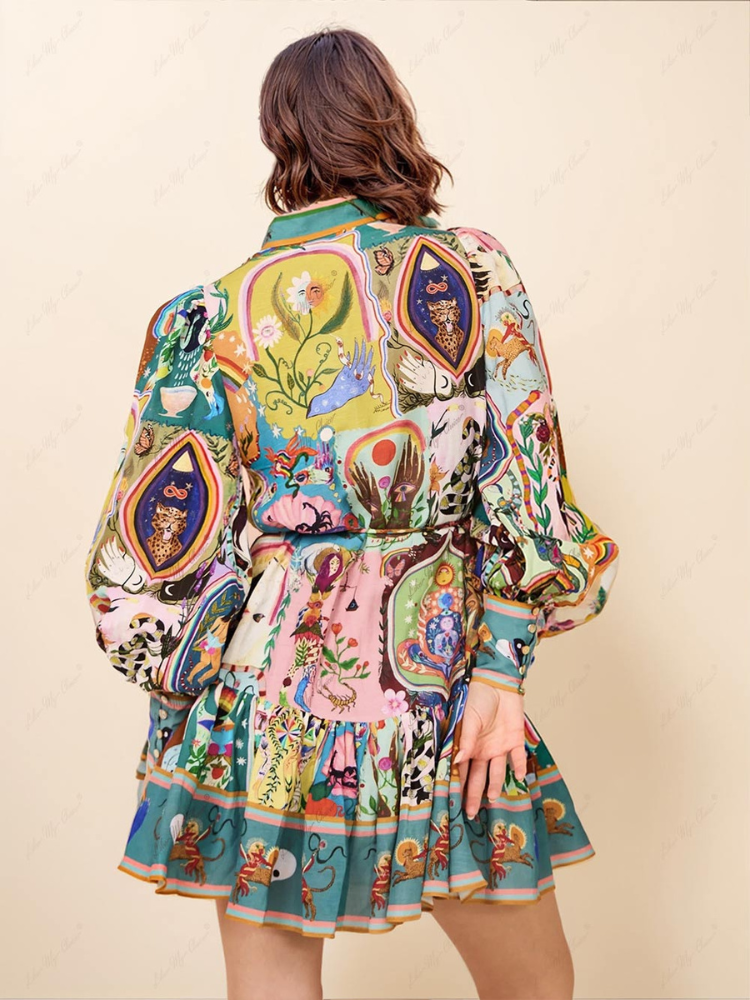 Nova | Women’s Mini Dress | Graffiti Print and Bold Silhouette