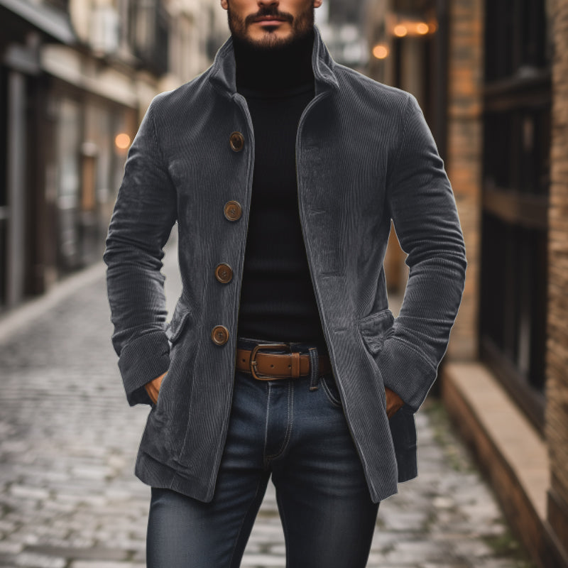 Thorne – Men’s Corduroy Coat with Slim Fit
