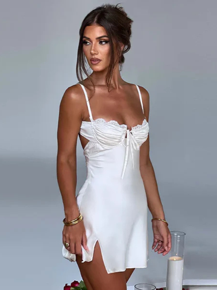 Belezza | Women’s Lace Mini Dress | Delicate & Captivating