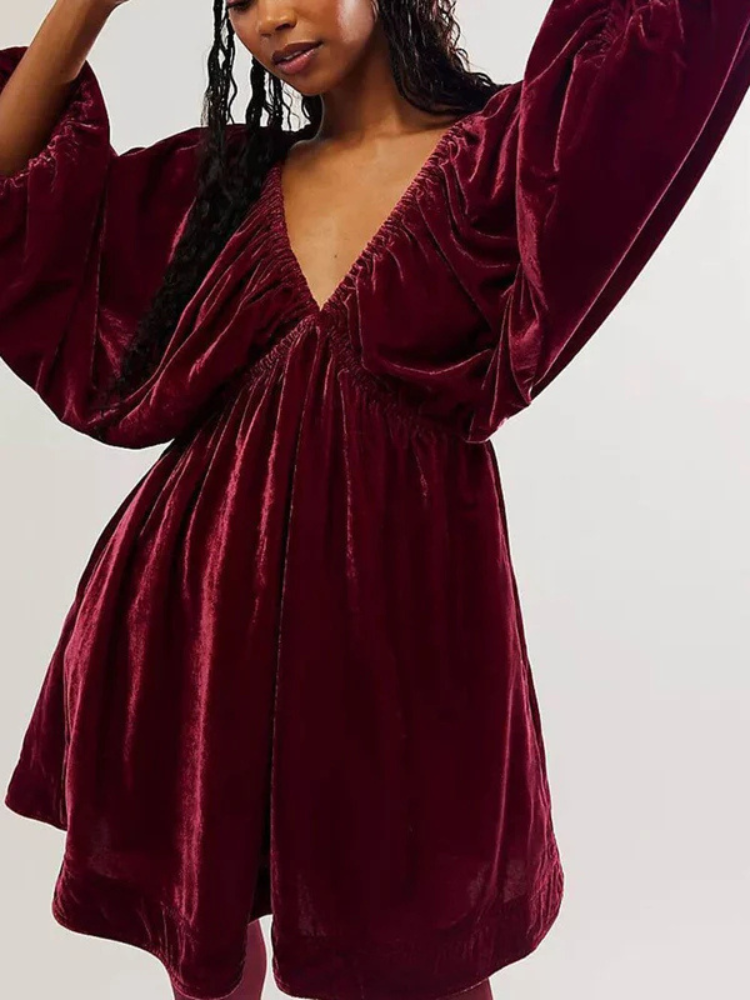 Chelsea | Women’s Velvet Mini Dress | Luxe & Sophisticated