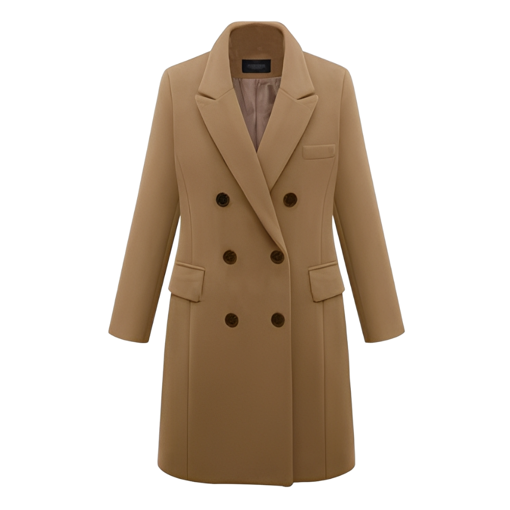 Elowra – Long Wool Coat for Women