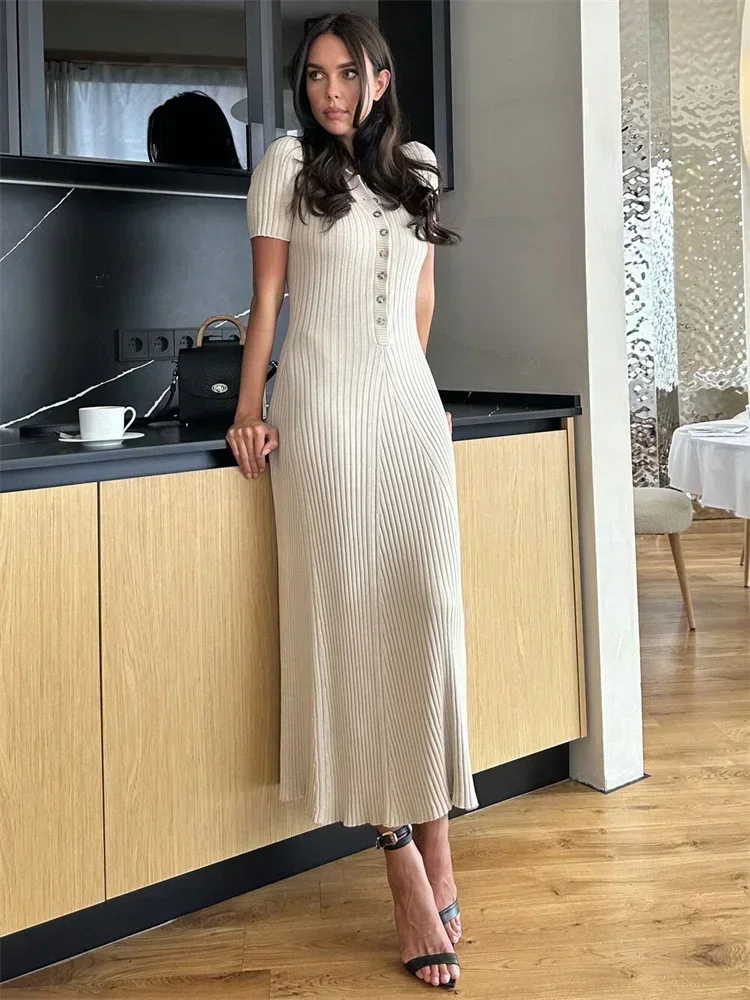 Tossy | Women’s Maxi Dress | Knit Patchwork