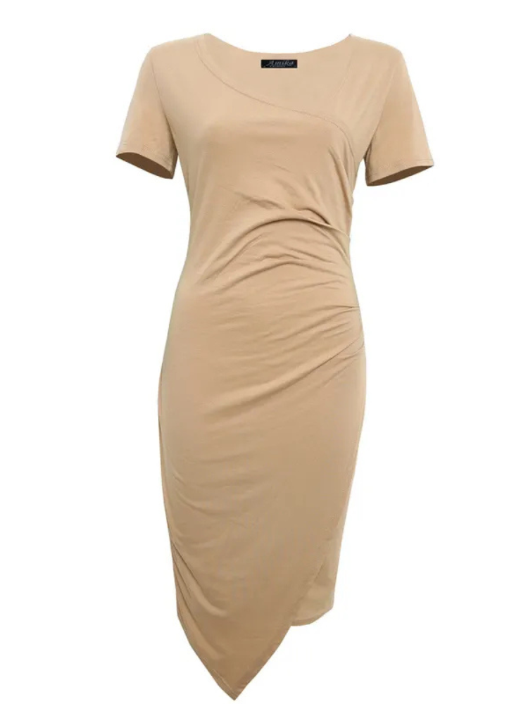 Cadence | Women’s Dress | Solid Color Scoop Neck Classic Fit