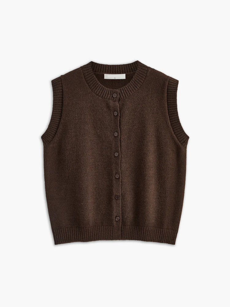 Nola | Women’s Sweater Vest | Casual Button Up Knit
