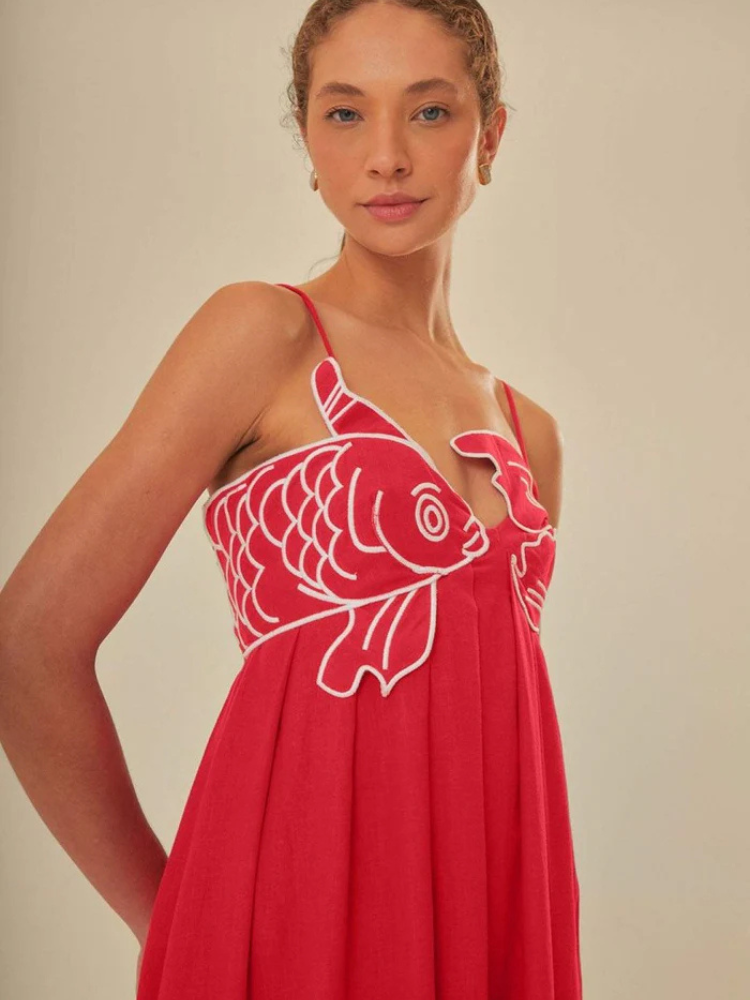 Marin | Women’s Embroidered Maxi Dress | Slip & Whimsical