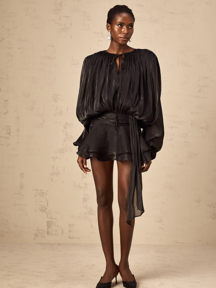 Vianey | Women’s Mini Dress | Pleated & Ruffled
