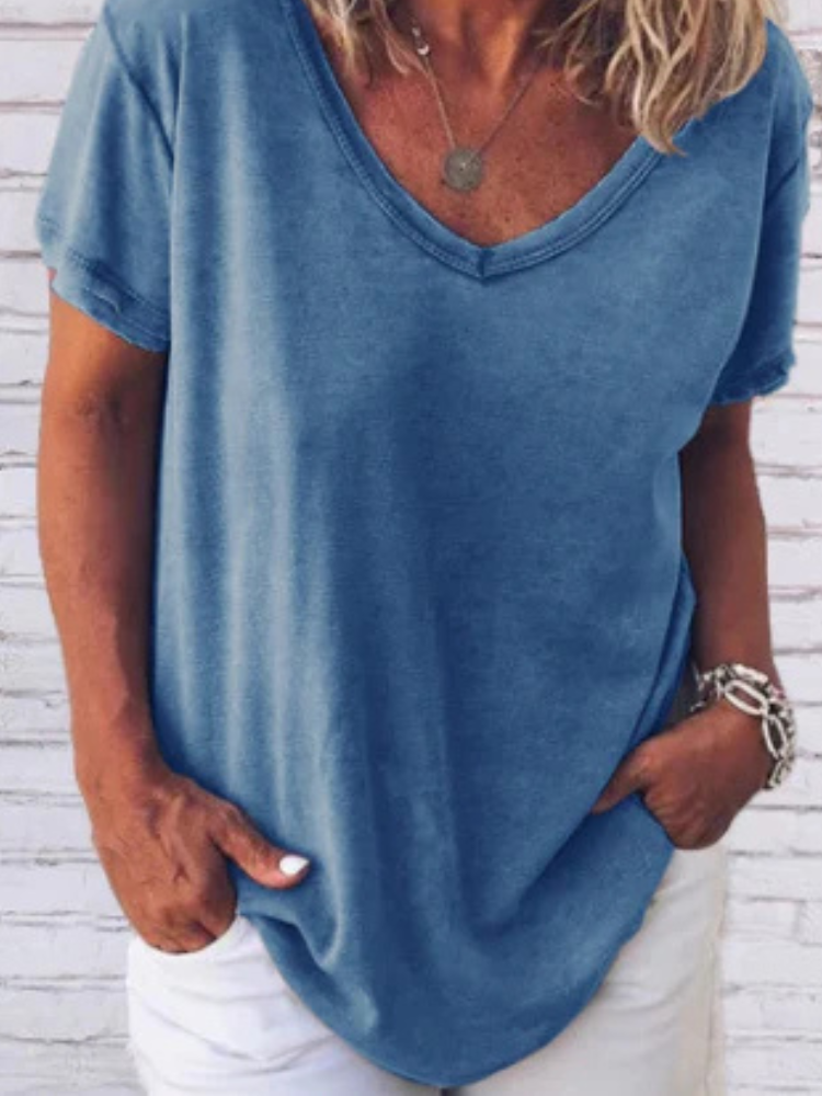 Anastasia | Women’s V-Neck T-Shirt | Relaxed & Refined