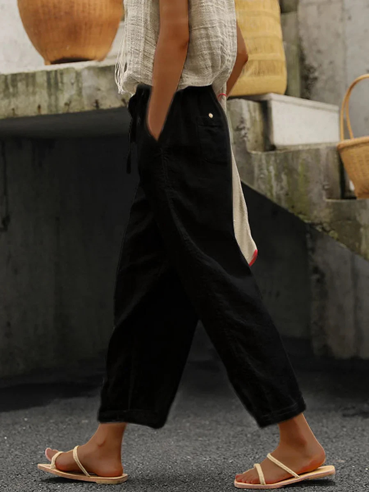 Elora | Women’s Cotton Pants | Relaxed & Timeless