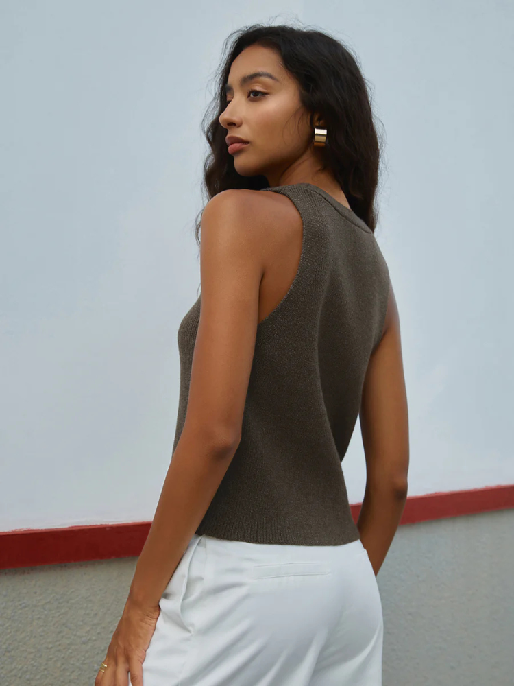 Maven | Women’s Sweater Vest | Ribbed Character Knit