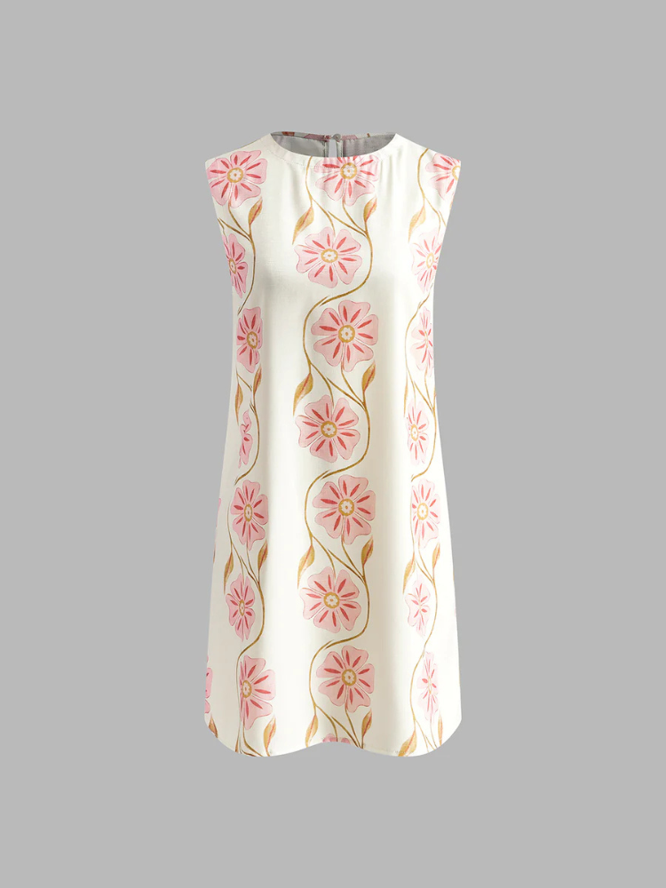 Julietta | Women’s Short Dress | Sleeveless Romantic Print