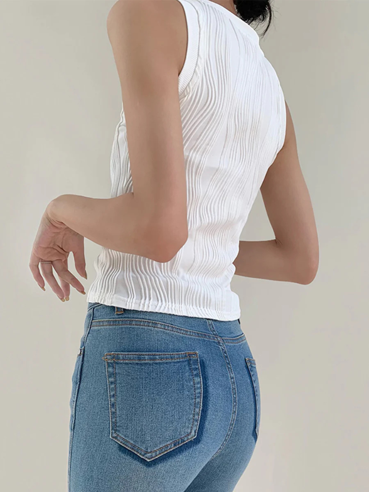 Nola | Women’s Tank Top | Textured Fitted Minimal