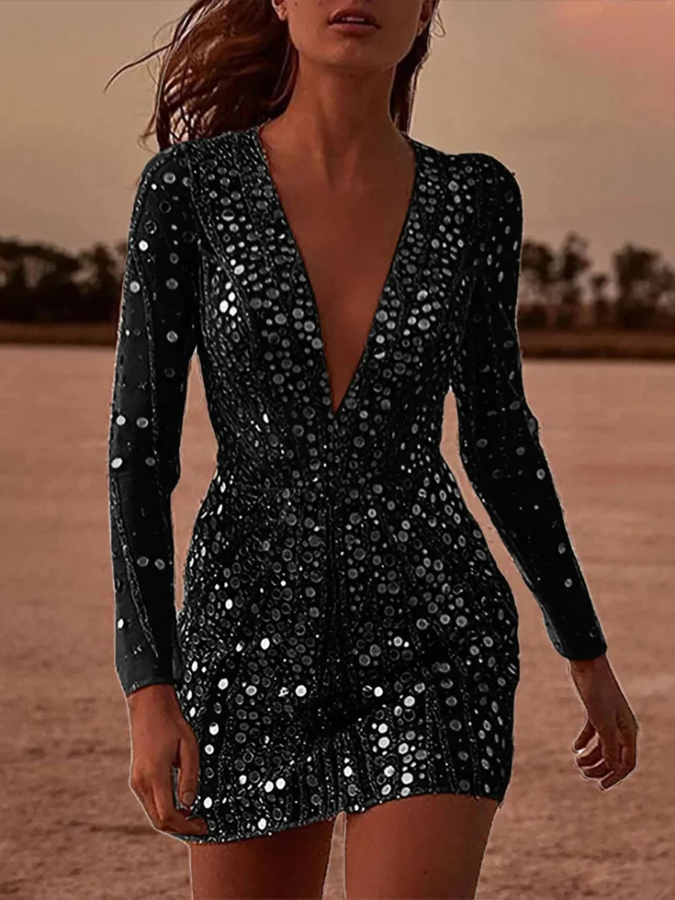 Melina | Women’s Sequin Cocktail Dress | Elegant & Radiant
