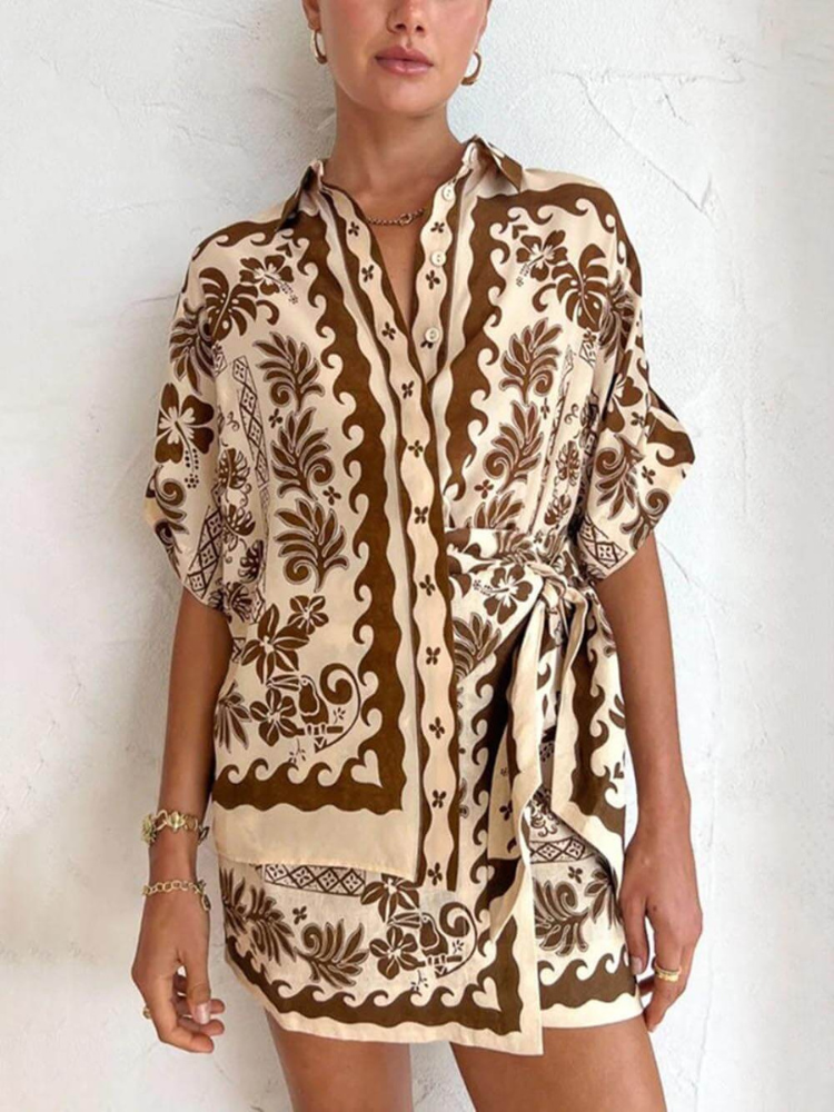 Yasmina | Women’s Printed Casual Set | Ethnic-Inspired