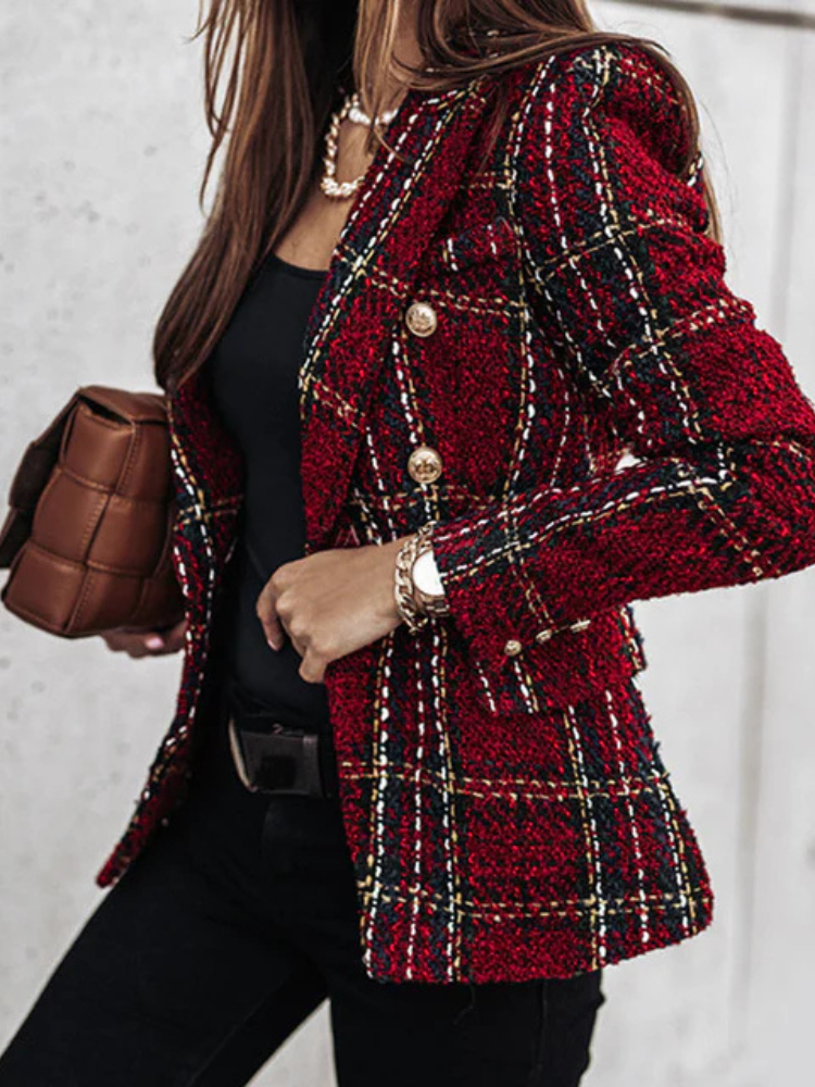 Ivy | Women’s Blazer | Checked Double-Breasted Style
